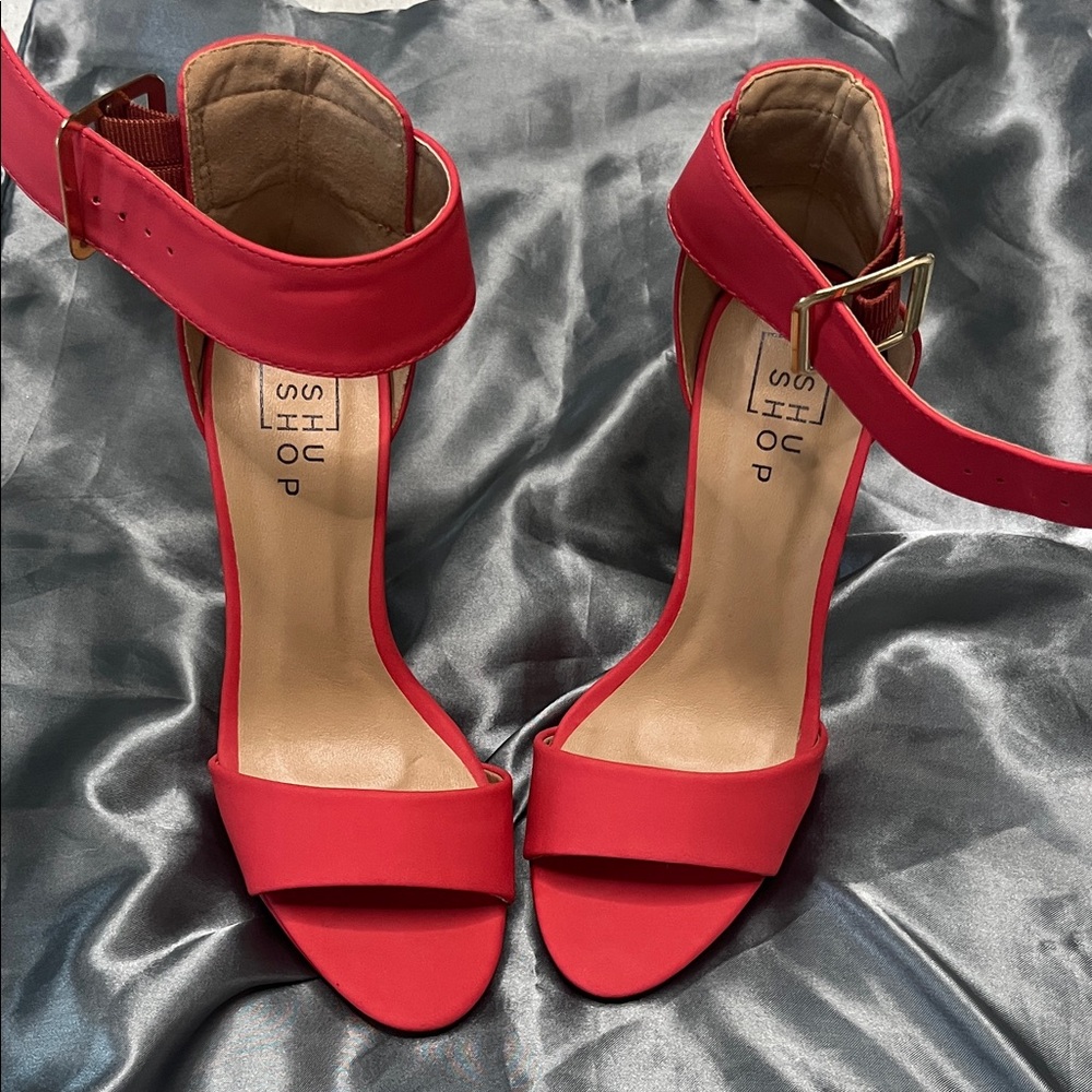 ShuShop Scarlet Ankle Strap Heels